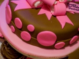 Pink bow birthday cake